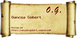 Oancsa Gobert névjegykártya