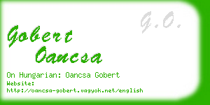 gobert oancsa business card